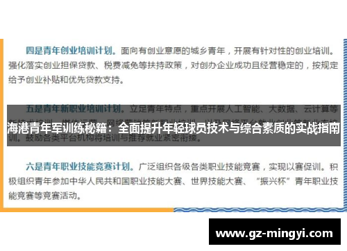 海港青年军训练秘籍：全面提升年轻球员技术与综合素质的实战指南